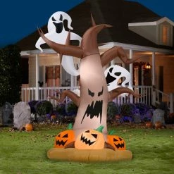 Gemmy Airblown-Dead Tree with Ghosts Pumpkins Halloween Inflatable 5 Gemmy Airblown-Dead Tree with Ghosts Pumpkins Halloween Inflatable -Gemmy Online Store 1445707 A1