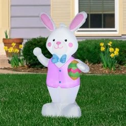 Gemmy Airblown Outdoor Bunny with Easter Egg, G-44335 -Gemmy Online Store 1486424 A1