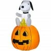 Gemmy Air-Blown Snoopy and Woodstock on Pumpkin Inflatable, Self-Inflates, G-52922 -Gemmy Online Store 1547581