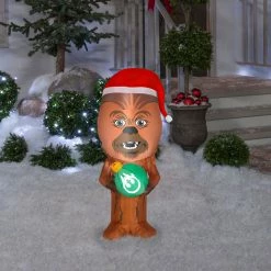 Gemmy Airblown Stylized Chewbacca with Santa Hat Decor, G-114962 -Gemmy Online Store 1624143 A1