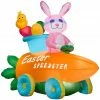 Gemmy Airblown Bunny in Easter Speedster Scene Decor -Gemmy Online Store 1634579
