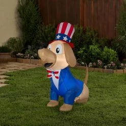 Gemmy Airblown Inflatable Patriotic Pooch Decoration -Gemmy Online Store 1634581 A1