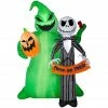 Gemmy Airblown-Jack Skellington with Oogie Boogie-Scene-Disney 2 Gemmy Airblown-Jack Skellington with Oogie Boogie-Scene-Disney -Gemmy Online Store 1694811