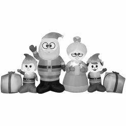 Gemmy Airblown Inflatable Santa Claus Family Collection Scene