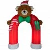 Gemmy Animated Airblown Inflatable Archway, Mixed Media, Bow Tie and Wiggling Teddy Bear -Gemmy Online Store 1737071