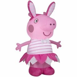 Gemmy Airblown Peppa Pig In Easter Outfit SM