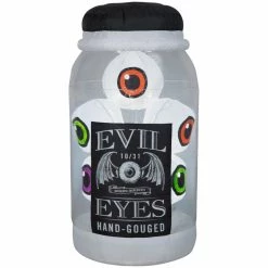 New! Gemmy Airblown Inflatable Flashing-Evil Eye Jar