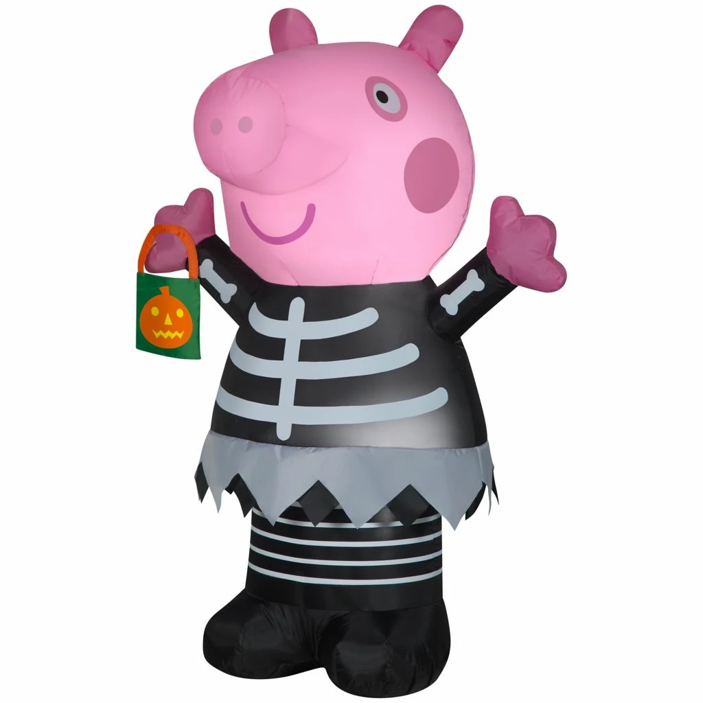 Gemmy Airblown Inflatable Peppa Pig in Skeleton Dress 3 Gemmy Airblown Inflatable Peppa Pig in Skeleton Dress