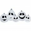 New! Gemmy Airblown Inflatable Jack Skellington White Pumpkin Faces Collection Scene