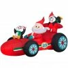 New! Gemmy Airblown Inflatable Santa's Racecar with Penguins, G-113061 -Gemmy Online Store 1935123