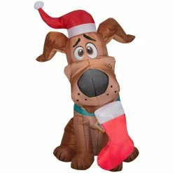 New! Gemmy Airblown Inflatable SCOOB with a Christmas Stocking, G-119294
