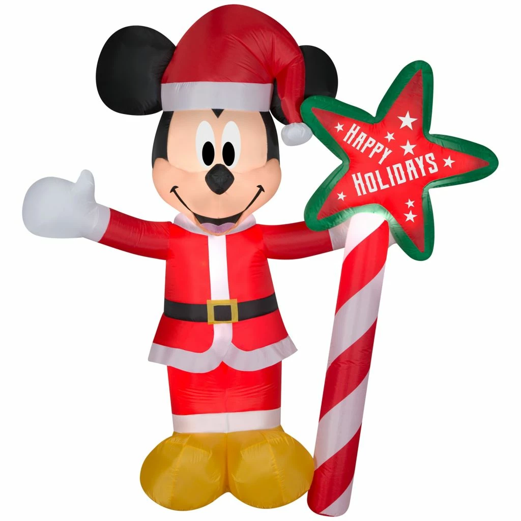 New! Gemmy Airblown Inflatable Mickey Mouse with "Happy Holidays" Sign, G-119348 3 New! Gemmy Airblown Inflatable Mickey Mouse with "Happy Holidays" Sign, G-119348