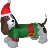 New! Gemmy Airblown Inflatable Basset Hound in Elf Outfit, G-11981 -Gemmy Online Store 1935165