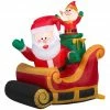 New! Gemmy Airblown Inflatable Santa and Elf in Sleigh, G-83440 -Gemmy Online Store 1935169