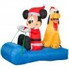 New! Gemmy Airblown Inflatable Mickey Mouse and Pluto Sledding Scene, G-88722 -Gemmy Online Store 1935173